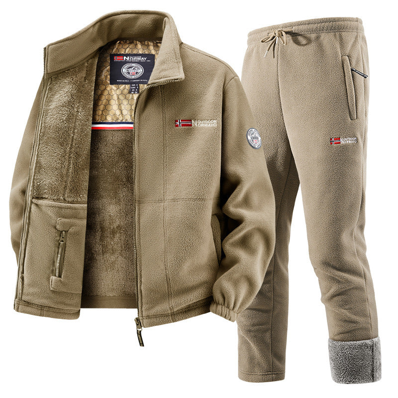 Women's Fleece Jacket and Jogging Pants Set Mune Fashion