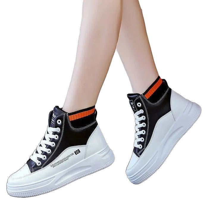 Women High Sneakers with non-slip sole and stylish knit collar Mune Fashion