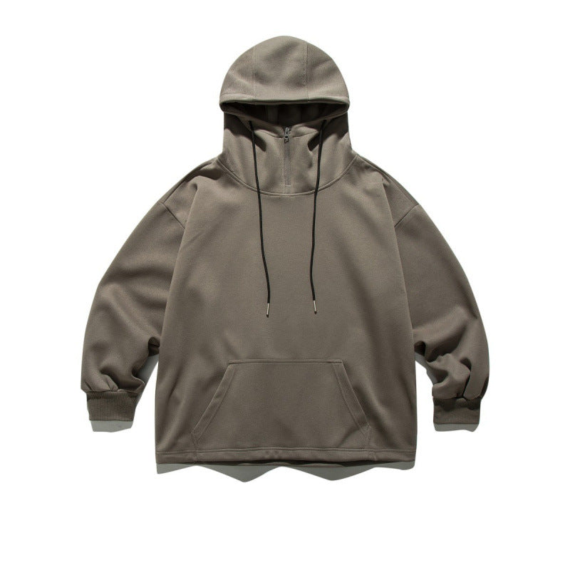 Unisex Oversize Hoodie with Half Zipper and Kangaroo Pocket Mune Fashion