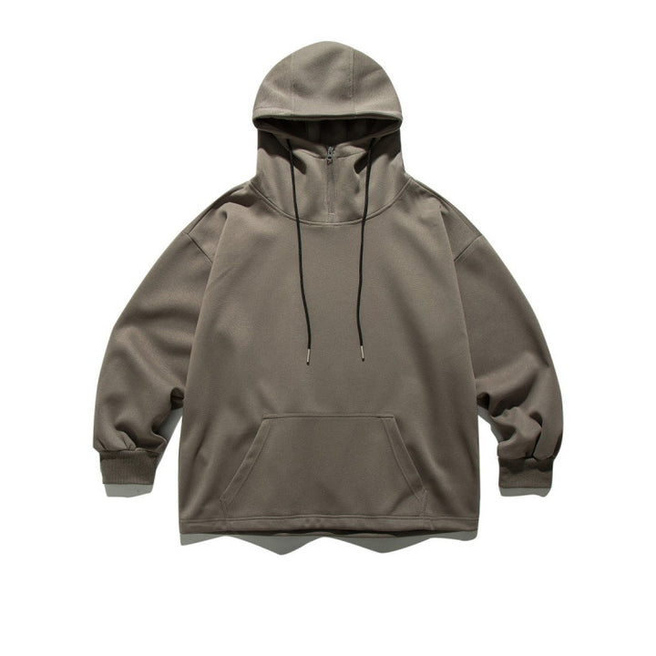 Unisex Oversize Hoodie with Half Zipper and Kangaroo Pocket Mune Fashion