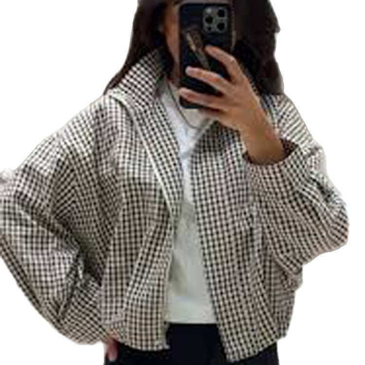 Ladies Oversized Check Shirt Jacket with Boxy Cut Mune Fashion