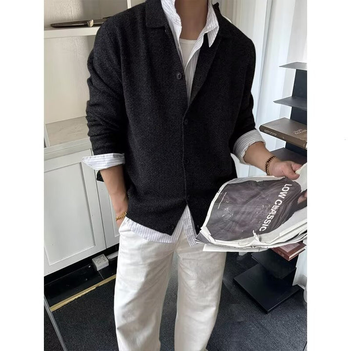 Men's Fashion Cardigan with Button Placket Mune Fashion