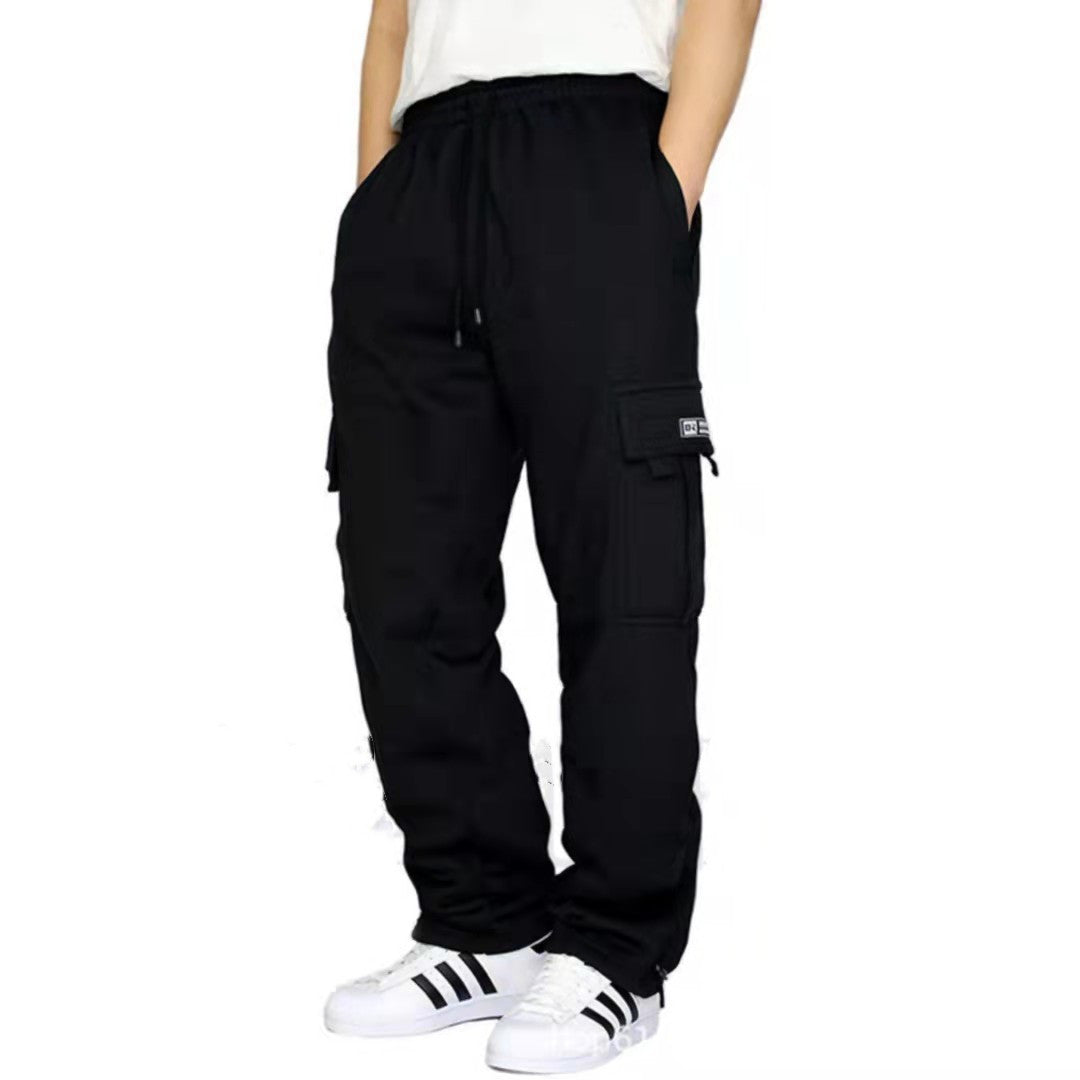 Men's casual cargo joggers with drawstring waistband and patched cargo pockets Mune Fashion