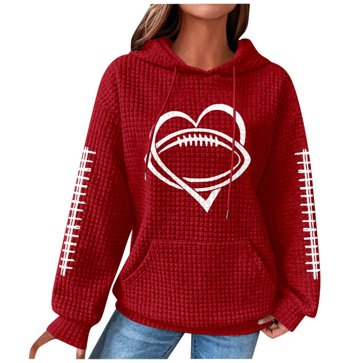 Women Comfortable Hoodie with Heart Design Mune Fashion