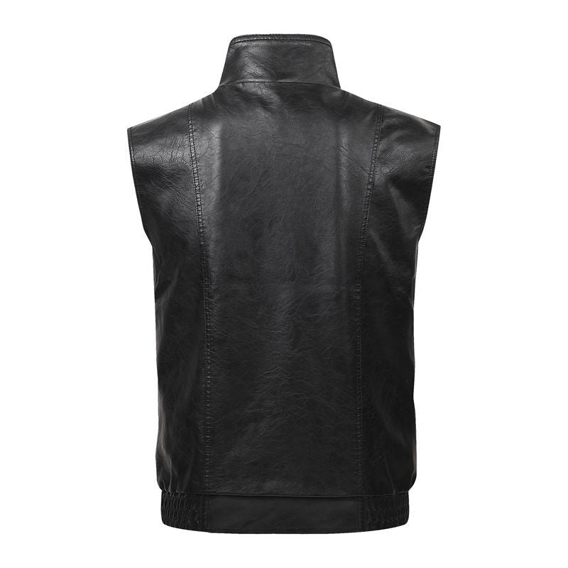 Men Stylish Leather Vest Mune Fashion
