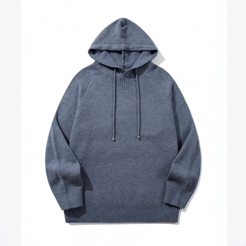 Unisex Oversize Knit Hoodie with Raglan Sleeves and Ribbed Cuffs Mune Fashion