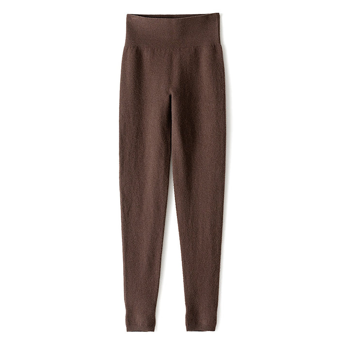 Women's High-Waisted Fine Knit Leggings with Seamless Comfort Waistband Mune Fashion