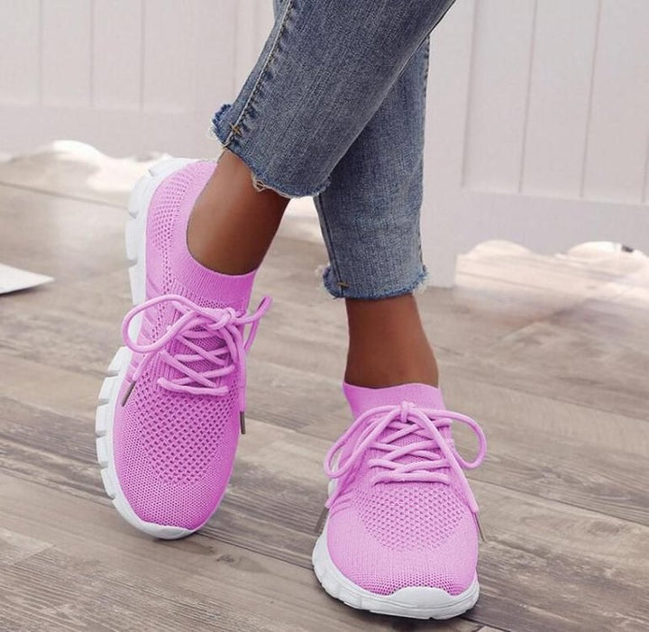 Women Light Knit Sock Sneaker with Elastic Shaft and Flexible Profile Sole Mune Fashion