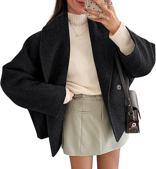 Women's oversized teddy jacket with large shawl collar and single-button closure Mune Fashion