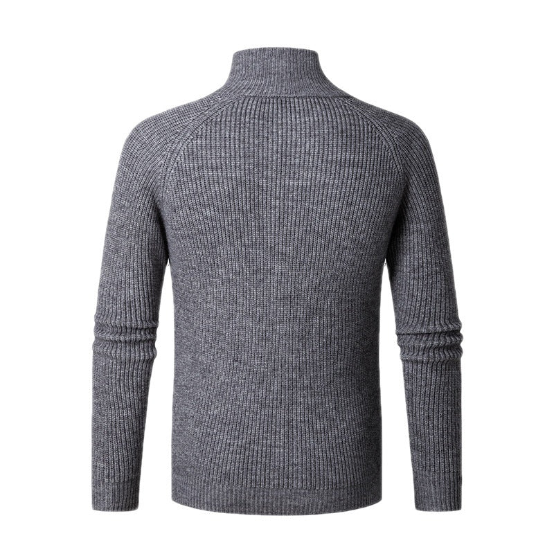 Men's slim zip cardigan made of merino mix with ribbed structure and raglan sleeves Mune Fashion