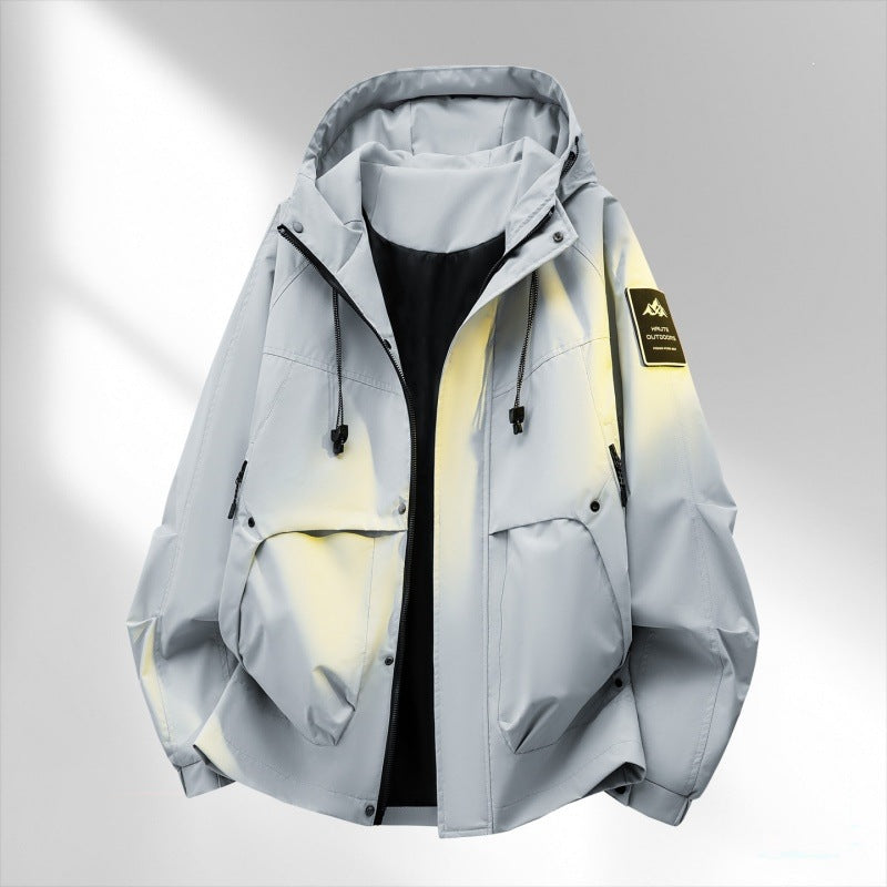 Men's Padded Hooded Utility Jacket with Removable Lining & High Stand Collar Mune Fashion