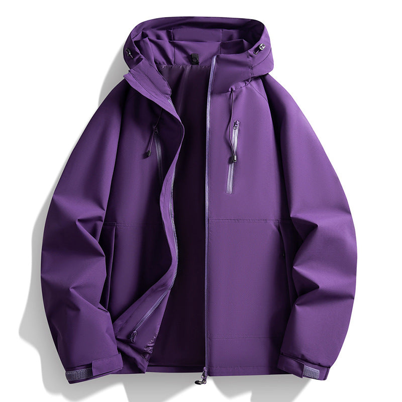 Men's softshell jacket with hood, windproof outer layer, adjustable hem & zippered pockets Mune Fashion
