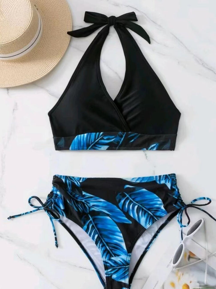 Women's bikini set with sophisticated wrap top and adjustable side Mune Fashion