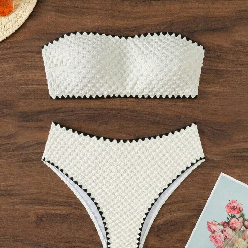 Women's bandeau bikini with structured surface Mune Fashion