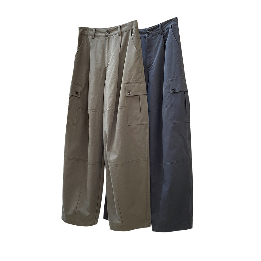 Women's Wide Utility Cargo Pants in Balloon Cut with Large Flap Pockets Mune Fashion