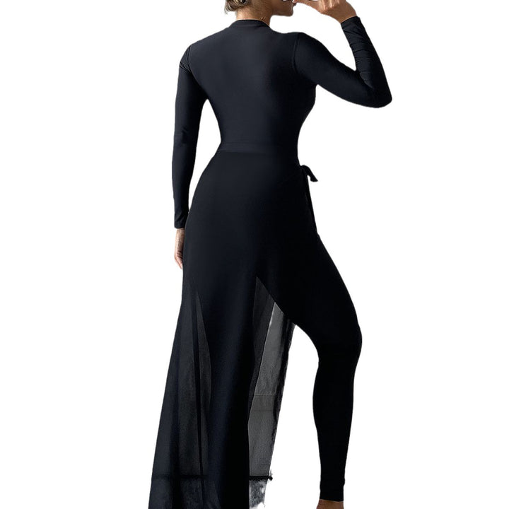 Ladies elegant UV protection surf suit with transparent overlay Mune Fashion