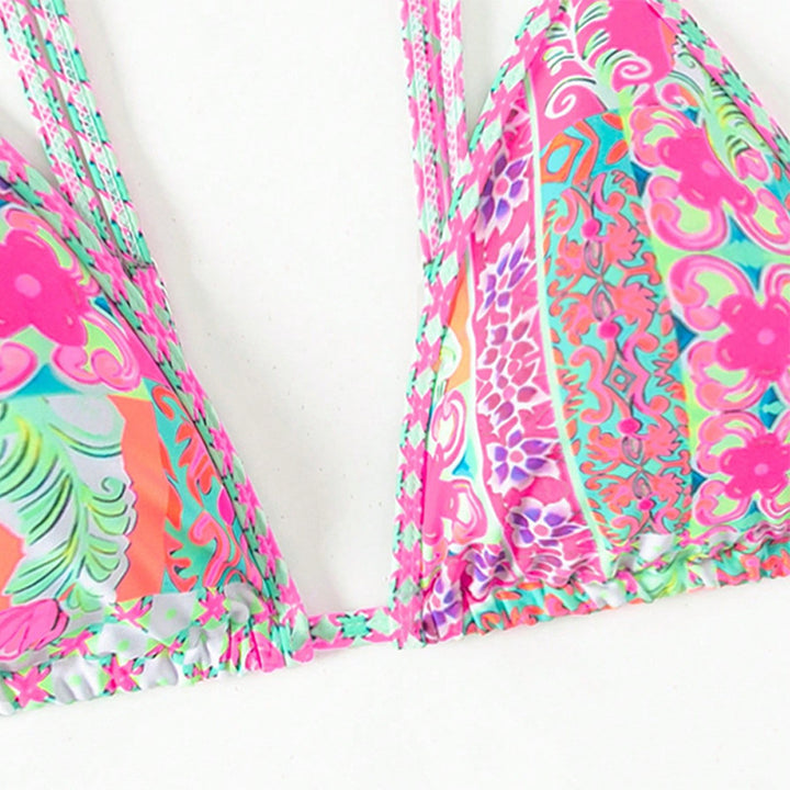 Women's triangle bikini top with playful pattern Mune Fashion