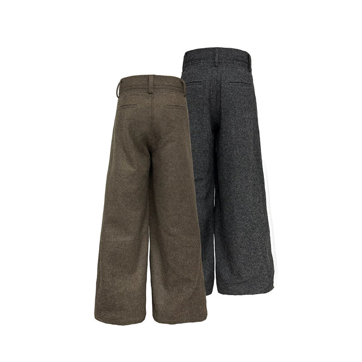 Ladies Wide-Cut Wool Trousers Mune Fashion