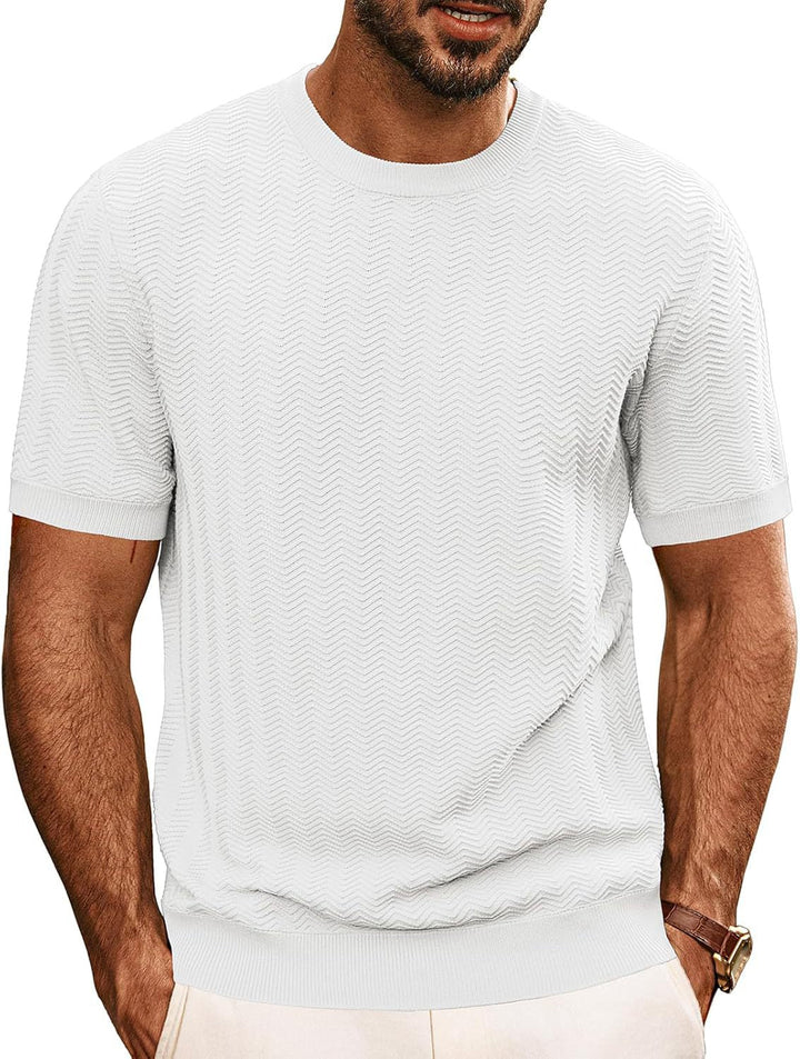 Men's structured round neck T-shirt Mune Fashion