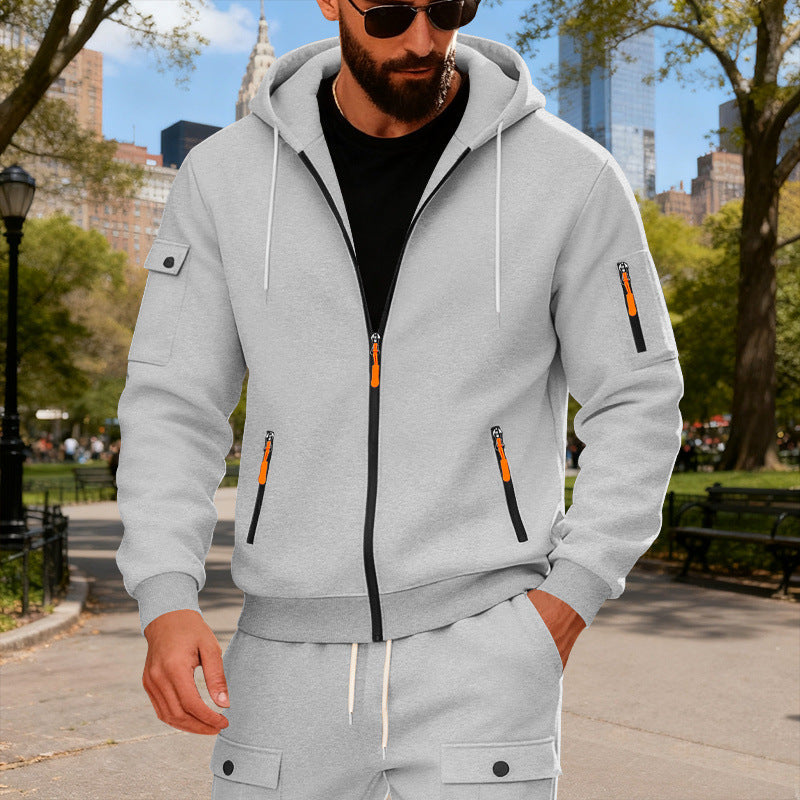 Men's hooded jacket with water-repellent zippers and multifunctional pockets Mune Fashion