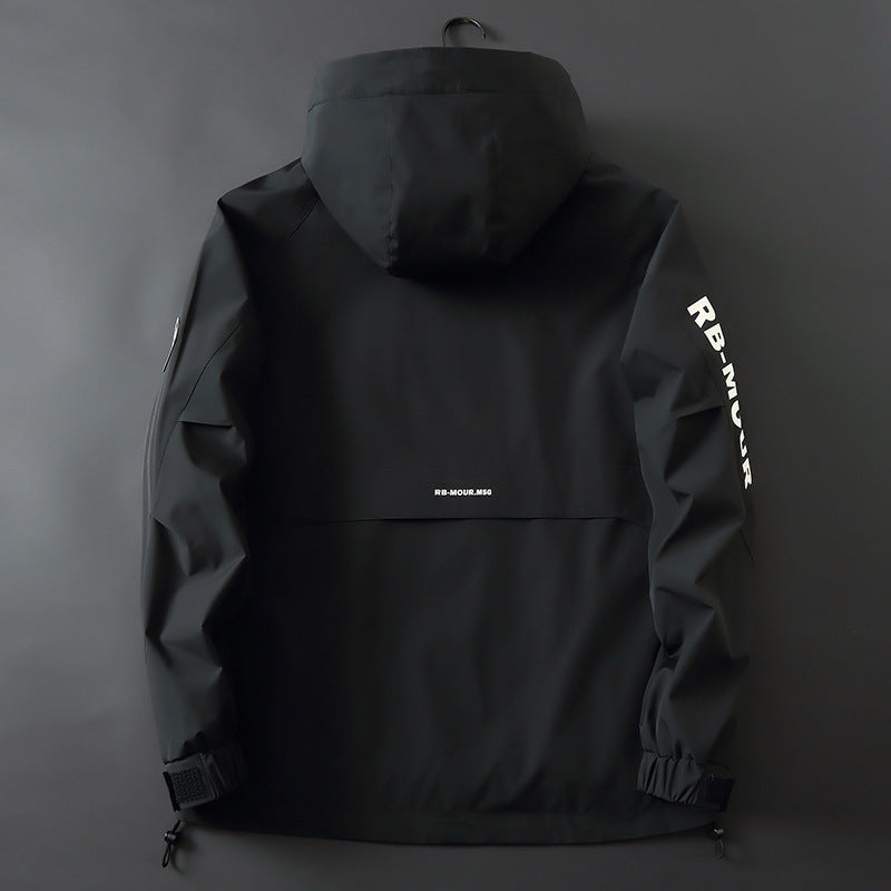 Men's Softshell Parka with Hood, windproof and water-repellent membrane as well as logo applications Mune Fashion