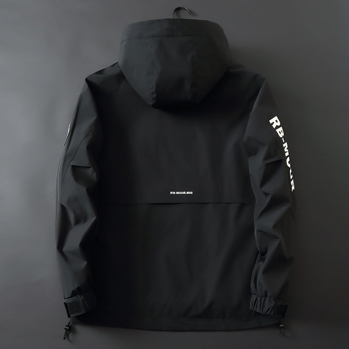 Men's Softshell Parka with Hood, windproof and water-repellent membrane as well as logo applications Mune Fashion