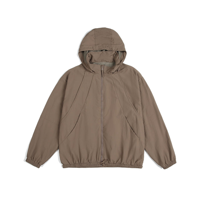 Unisex Lightweight Hooded Jacket in Oversize Parka Style with Drawstring Waist Mune Fashion