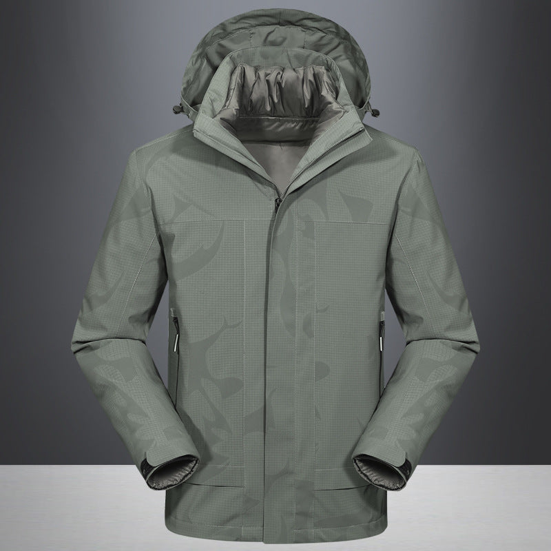 Men's Waterproof Outdoor Jacket with Hood and Breathable Ripstop Material Mune Fashion