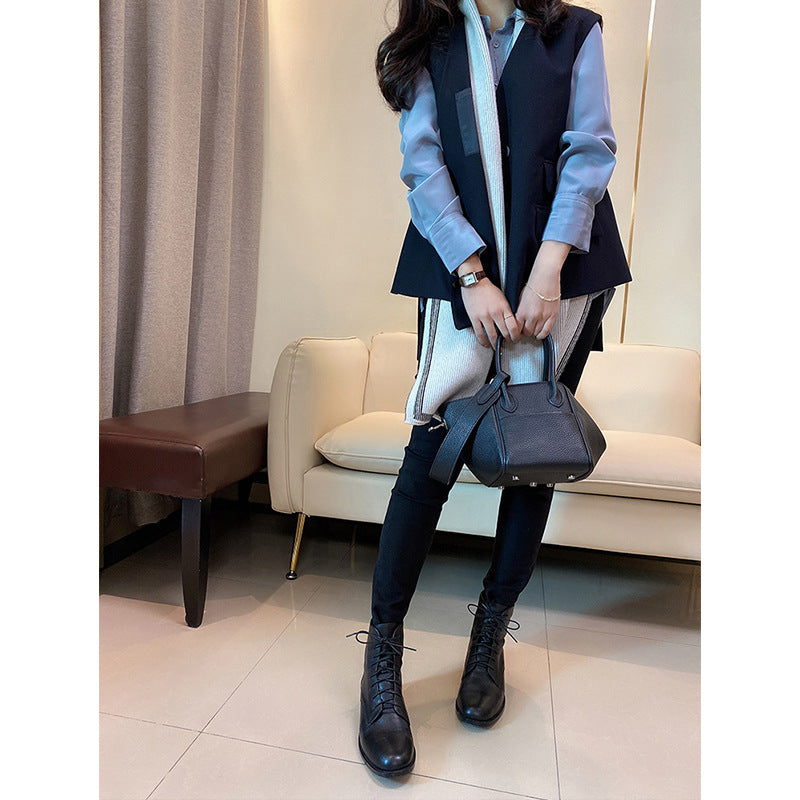 Ladies Fashion Vest with Shirt Mune Fashion
