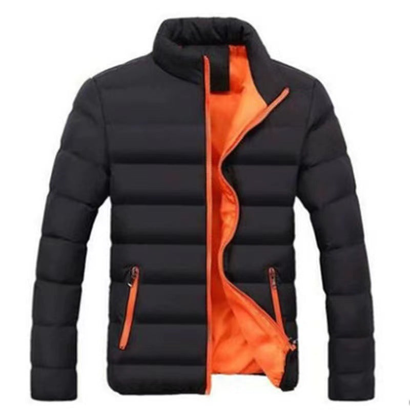 Men's quilted thermal jacket with high stand-up collar and water-repellent outer shell Mune Fashion