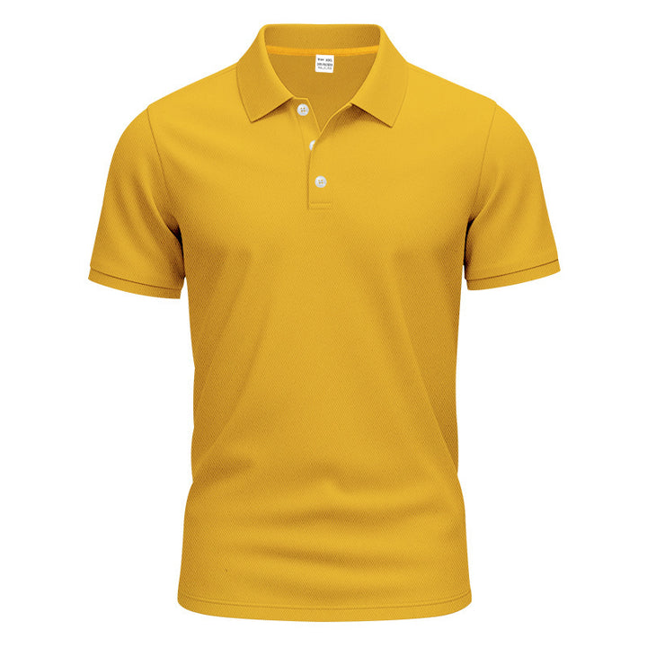 Men's breathable piqué polo shirt short sleeve with button placket Mune Fashion