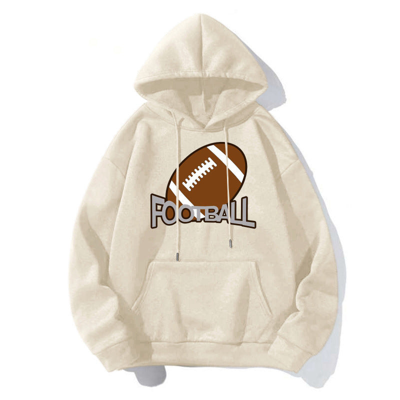 Ladies Sporty Hoodie with Football Motif Mune Fashion