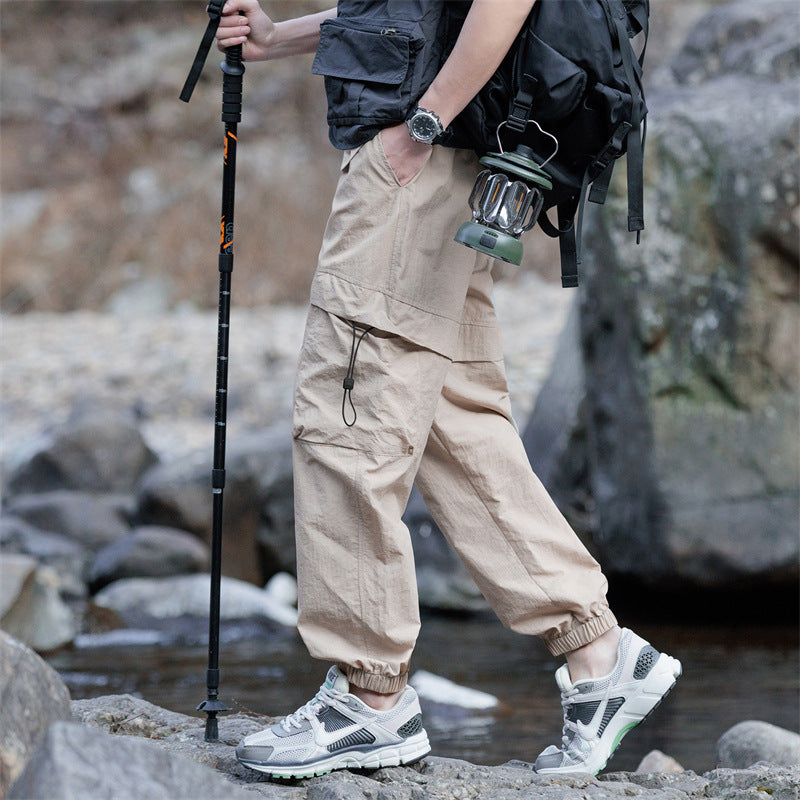 Women's Fashion Cargo Pants with Elastic Waistband Mune Fashion
