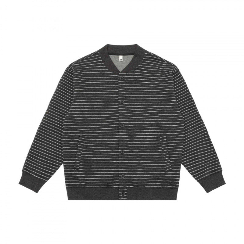Men's Structured Knit Cardigan with Snap Button Placket and Ribbed Hem Mune Fashion