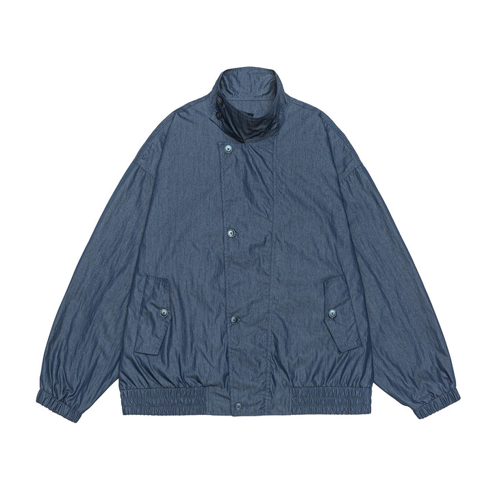 Unisex Lightweight Boxy Blouson with Funnel Collar and Utility Pockets Mune Fashion