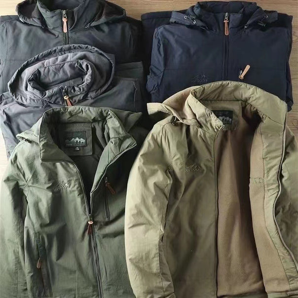 Men's nano water-repellent insulated all-weather trekking jacket with adjustable hood and concealed chest pocket Mune Fashion
