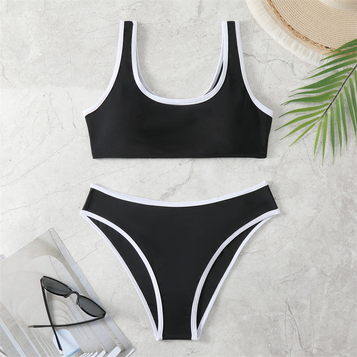 Women's bikini set with sporty cut and high-waisted bottom Mune Fashion