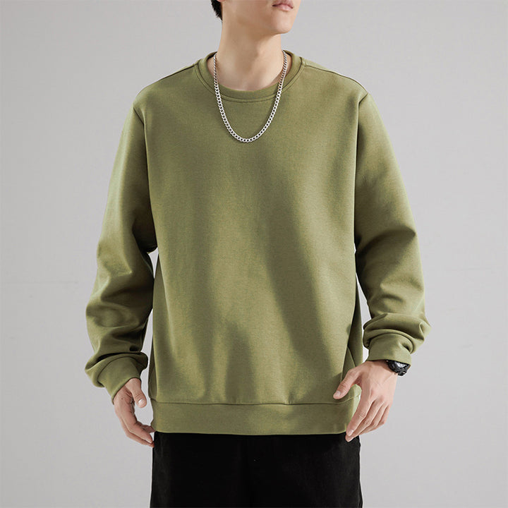Unisex Oversize Round Neck Sweatshirt made of heavy French Terry with ribbed cuffs Drune