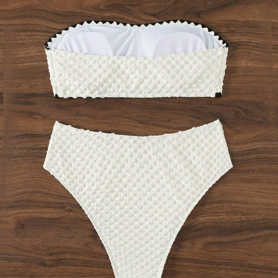 Women's bandeau bikini with structured surface Mune Fashion