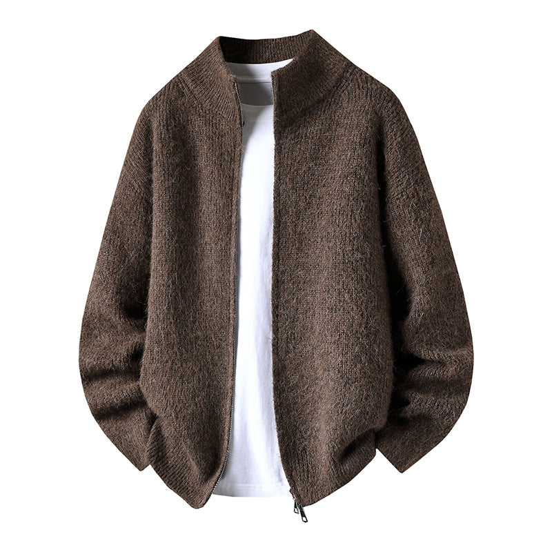 Women Comfortable Cardigan with Zipper Mune Fashion