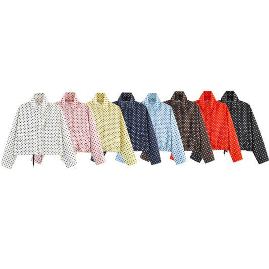 Ladies Short Points Utility Jacket with Stand-Up Collar and Drawstring Mune Fashion