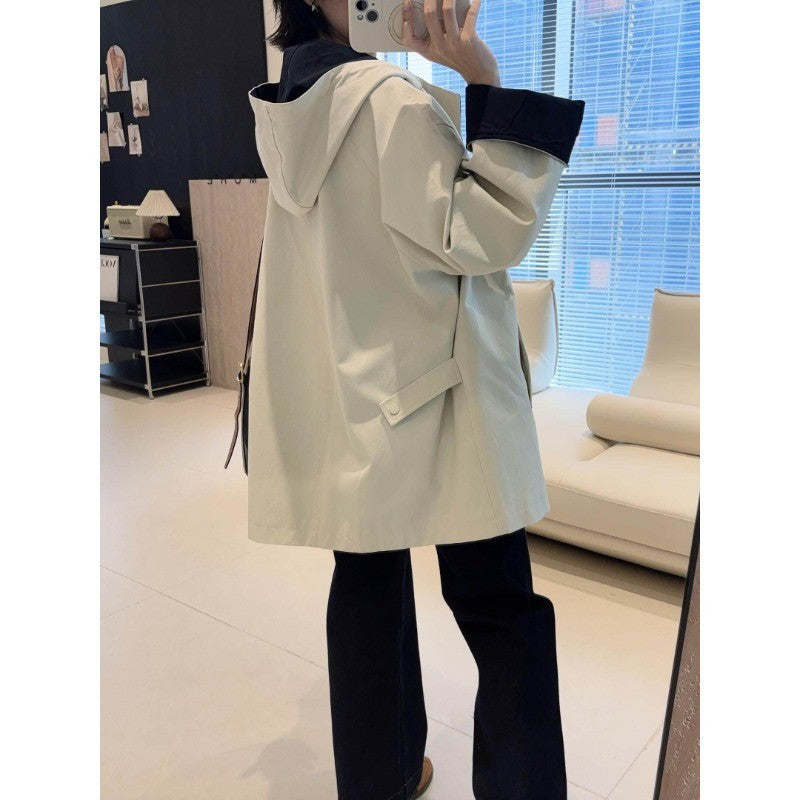 Unisex Oversized utilitarian Trench Coat with contrasted lining and hood Mune Fashion
