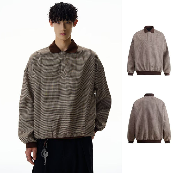 Men's Fashionable Sweater with Collar Mune Fashion