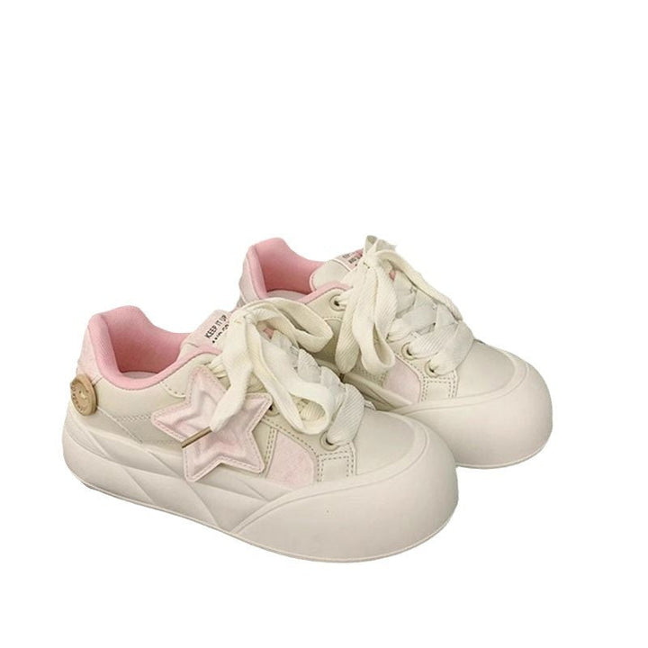 Women Sneakers with trendy star application and comfortable outsole Mune Fashion