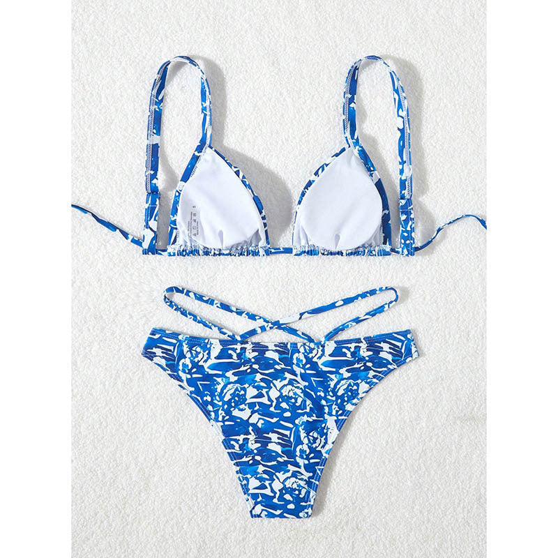 Women's Colorful Triangle Bikini with Adjustable Straps Mune Fashion