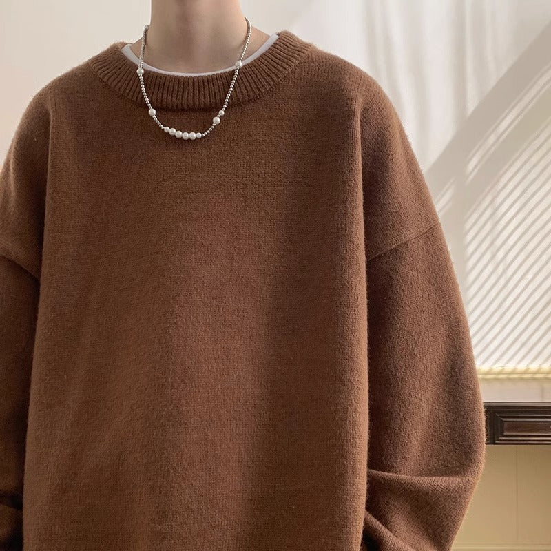 Unisex Oversized Snuggle Sweater with Round Neck Mune Fashion
