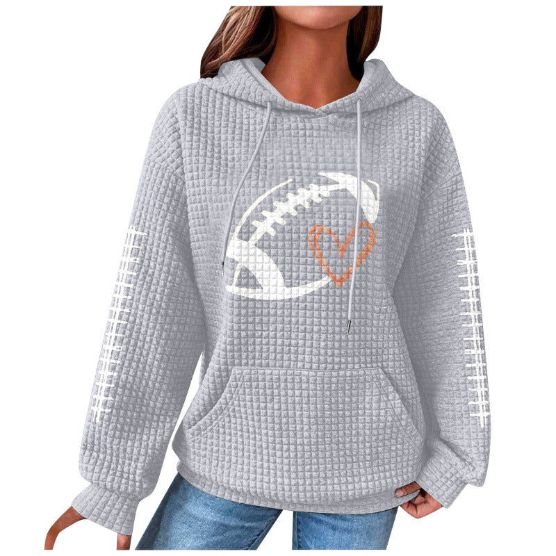 Women Comfortable Hoodie with Heart Design Mune Fashion