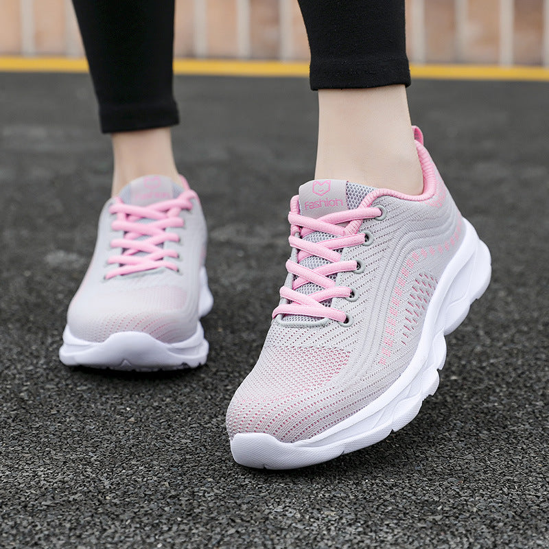 Women's nan ultra-light comfort walking sneakers for everyday and leisure with seamless knitted upper material, responsive air cushion midsole, and padded heel collar Mune Fashion