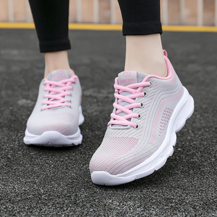 Women's nan ultra-light comfort walking sneakers for everyday and leisure with seamless knitted upper material, responsive air cushion midsole, and padded heel collar Mune Fashion
