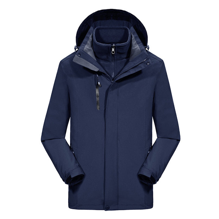 Men's softshell parka with removable fleece inner jacket and adjustable hood Mune Fashion